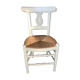 Chaise paillée à dossier lyre