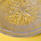 Set of 3 Vintage Kosta Boda Glass Dessert Plates / Scandinavian Leaf Design