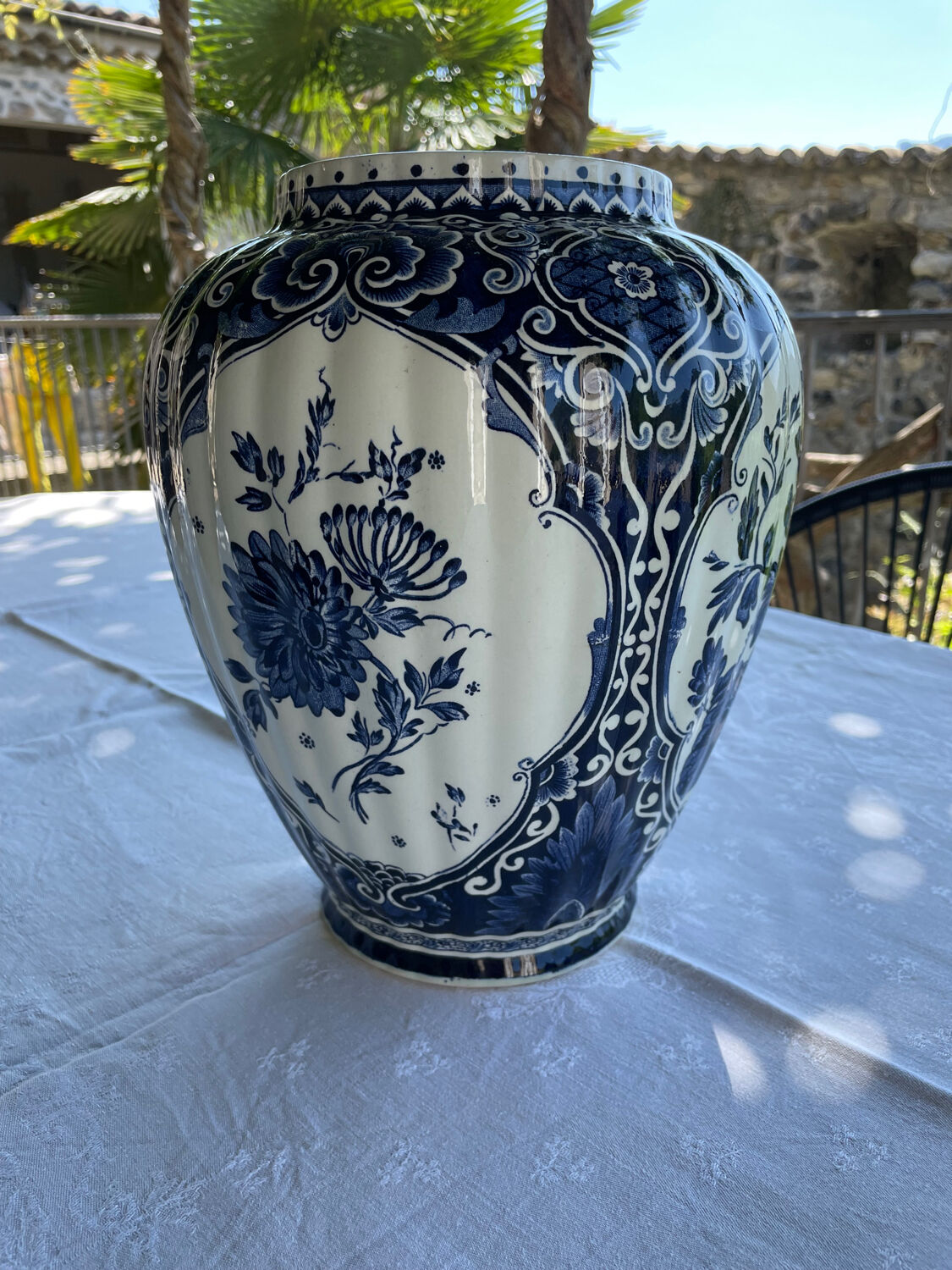 Delftware vase by Boch Royal Sphinx