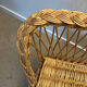 Vintage rattan wicker chest bench