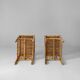 Midcentury Modern Italian Bamboo Side Tables, set of two, Italy 1960s