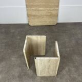 Square travertine coffee table