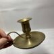 Brass hand candle holder