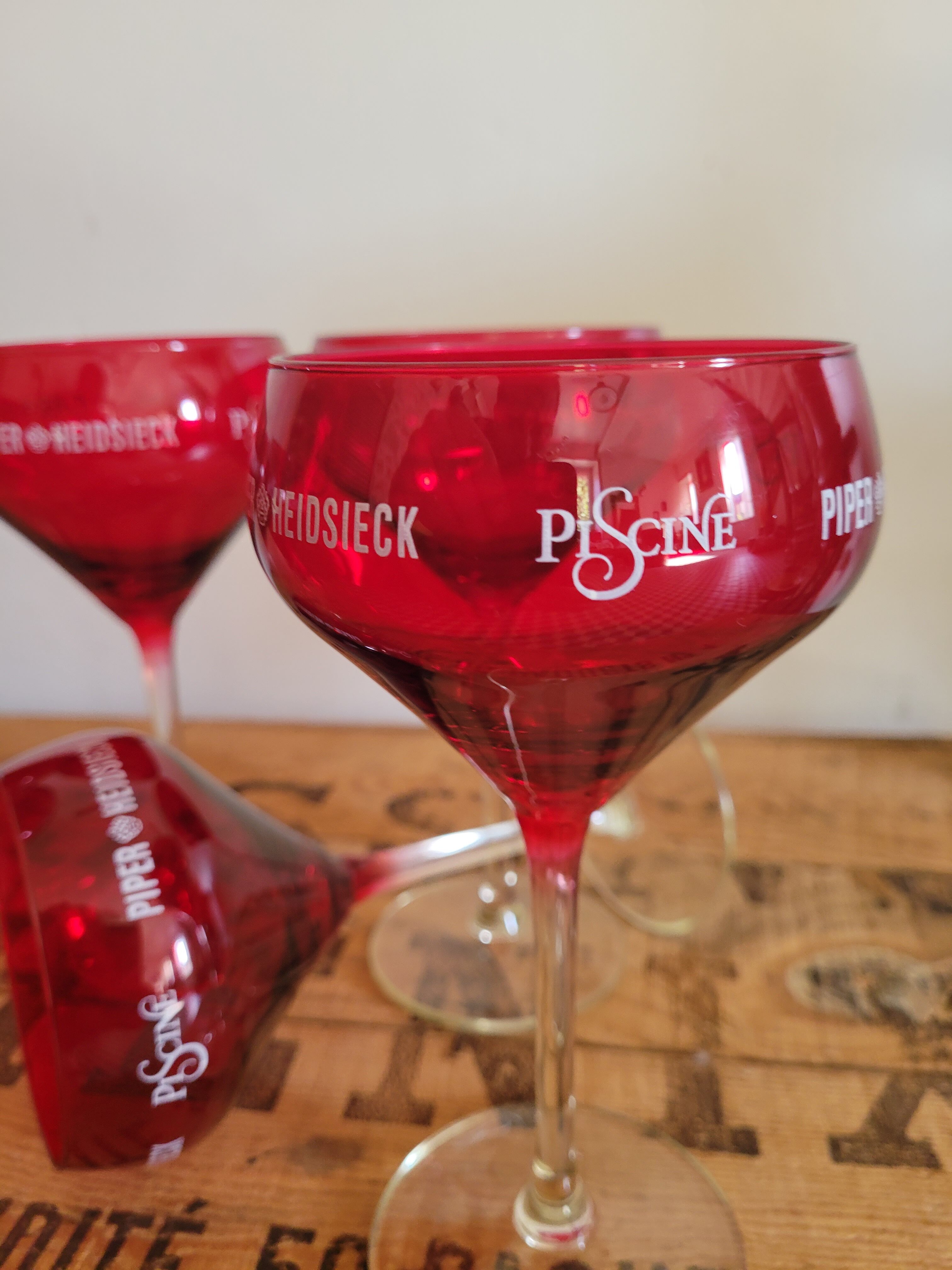 6 cups at Champagne Piper Heidsieck Swimming Pool