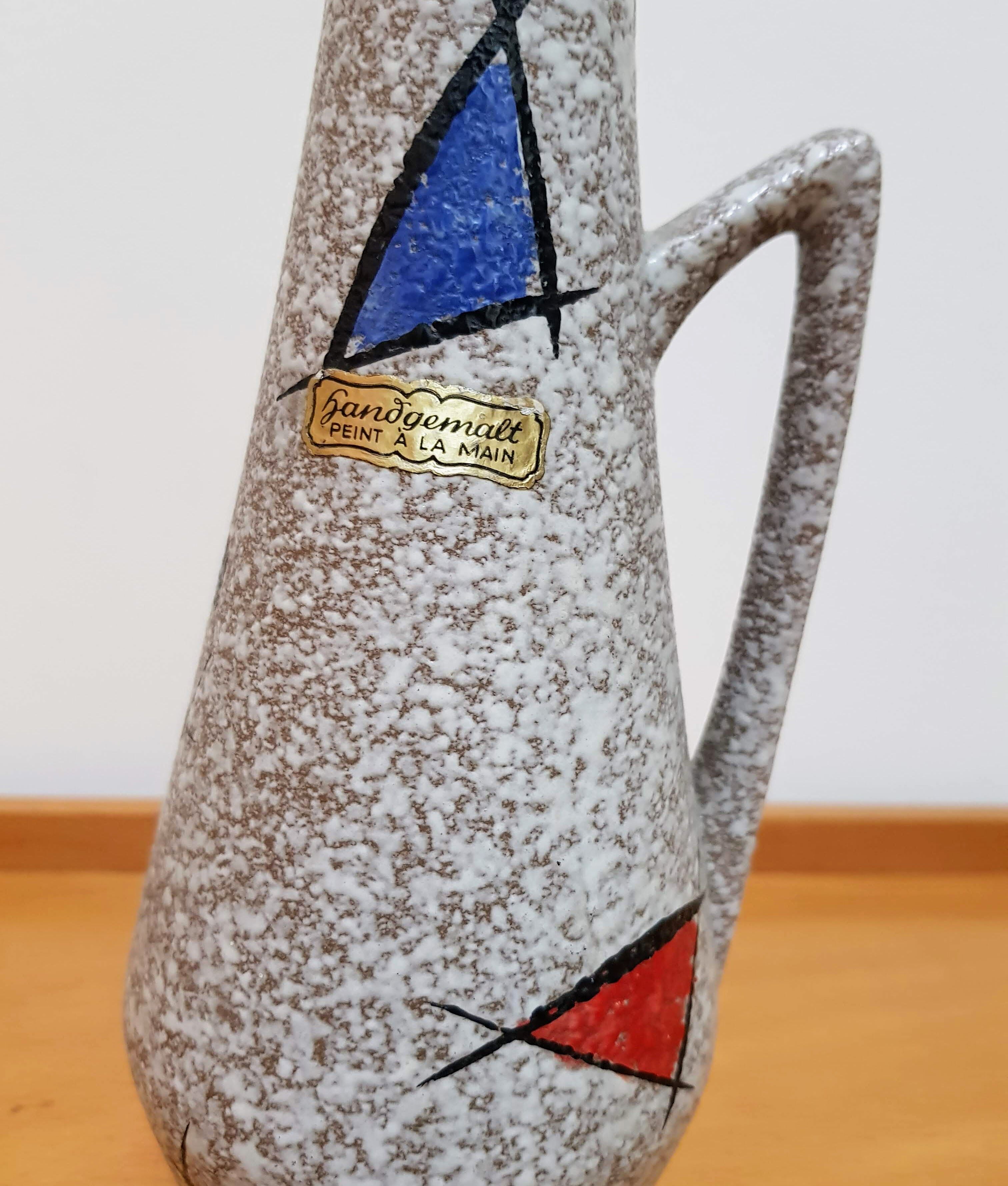 Vintage Fat Lava West German Ceramic Vase by Heinz Siery