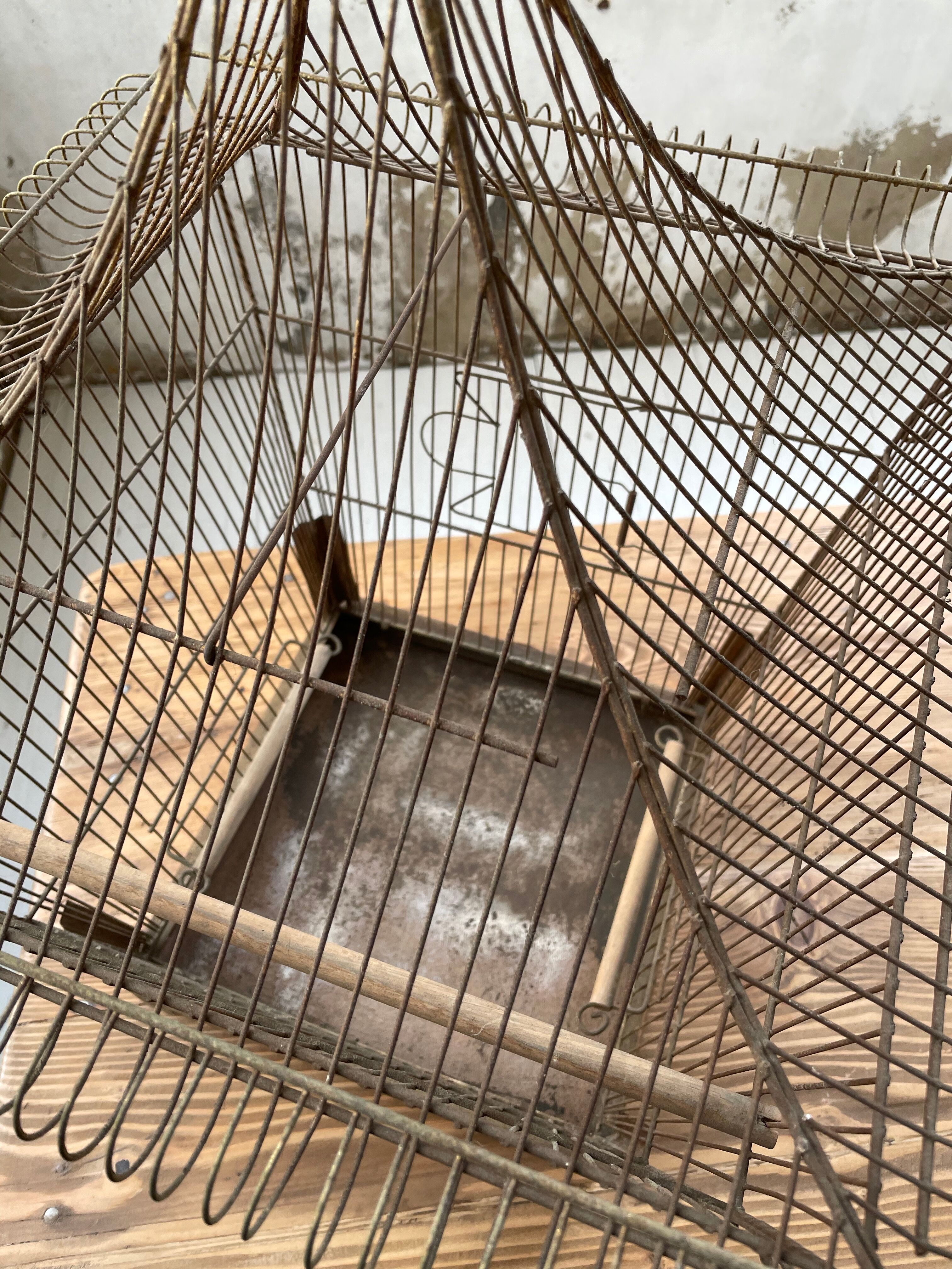 Vintage gold metal cage