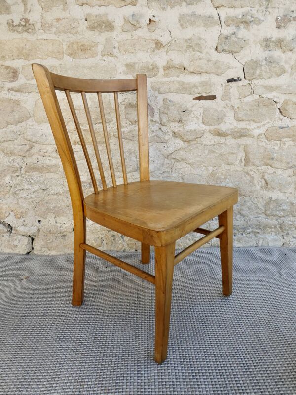 Chaise enfant en bois Baumann, années 50-60
