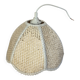 suspension bell cane and rattan natural bohemian lampshade