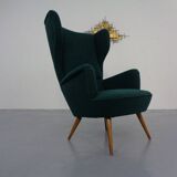 French Kvadrat Tonica Wingback Chair, 1950s