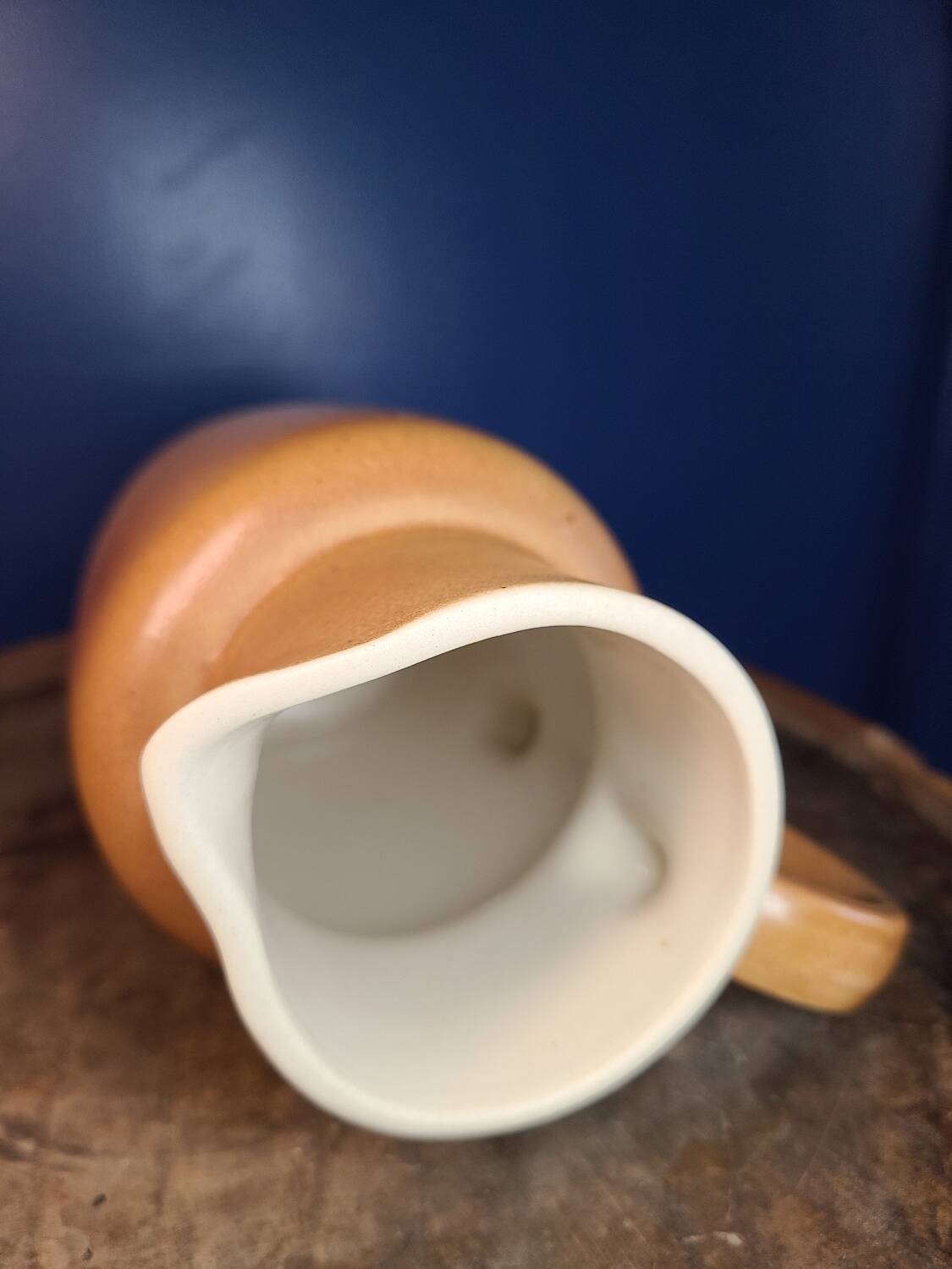 Signed scarpe stoneware ceramic, the milkmaid and the milk pot, vintage vase