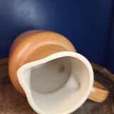 Signed scarpe stoneware ceramic, the milkmaid and the milk pot, vintage vase