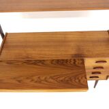 Scandinavian teak bookcase chest of drawers, Sweden, 1960