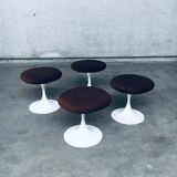 Mid-Century Modern Design Tulip Stool Set by Tamburin, Sweden, 1970s, Set of 4