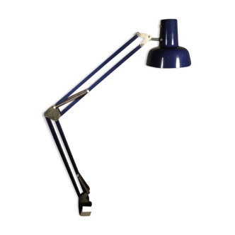 Architect's lamp in blue metal
