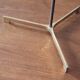 Danish adjustable teak floor lamp with tripod brass foot, 1960s