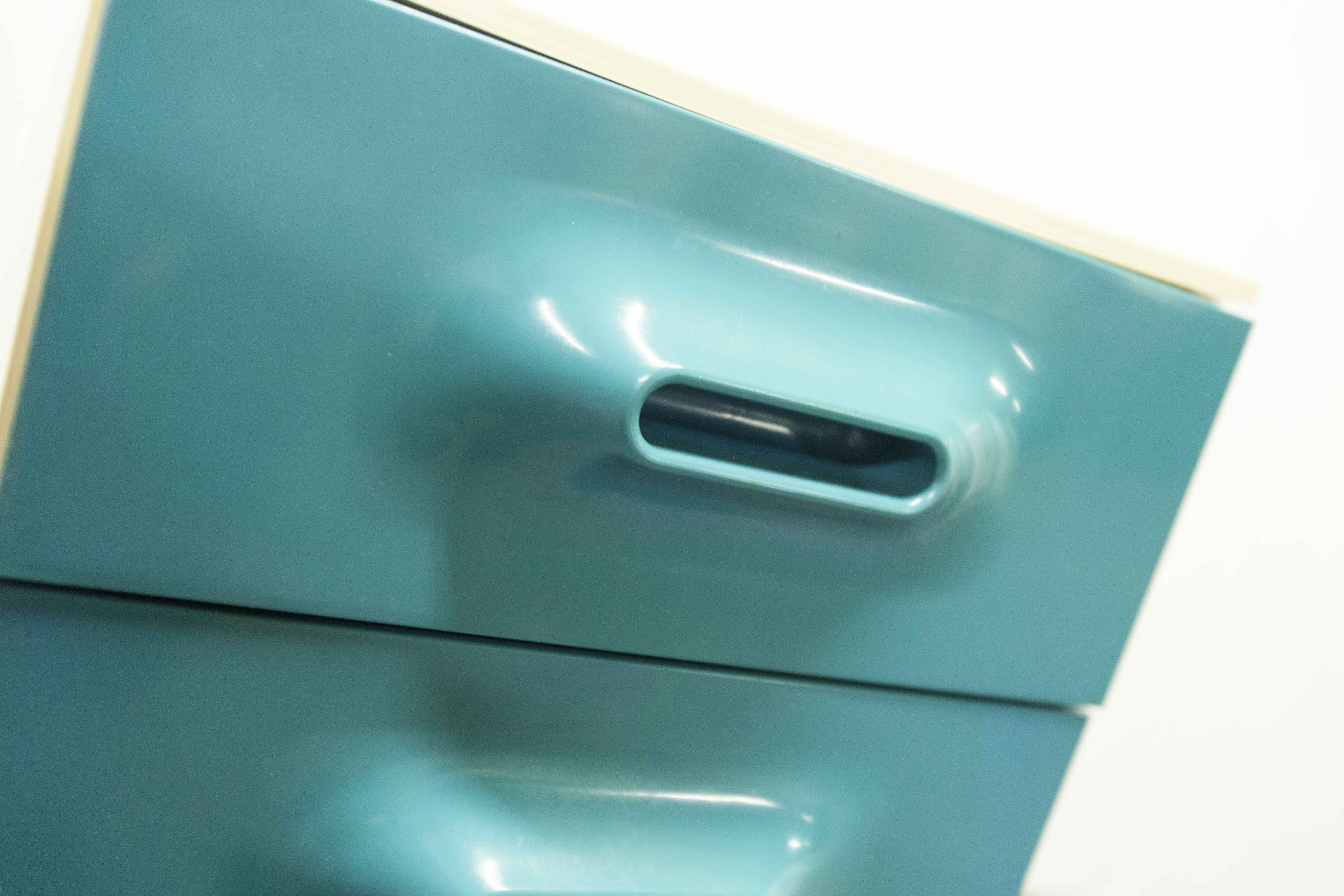 Commode vintage bleu canard 1970
