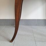 Art deco side table in mirror & walnut 1940