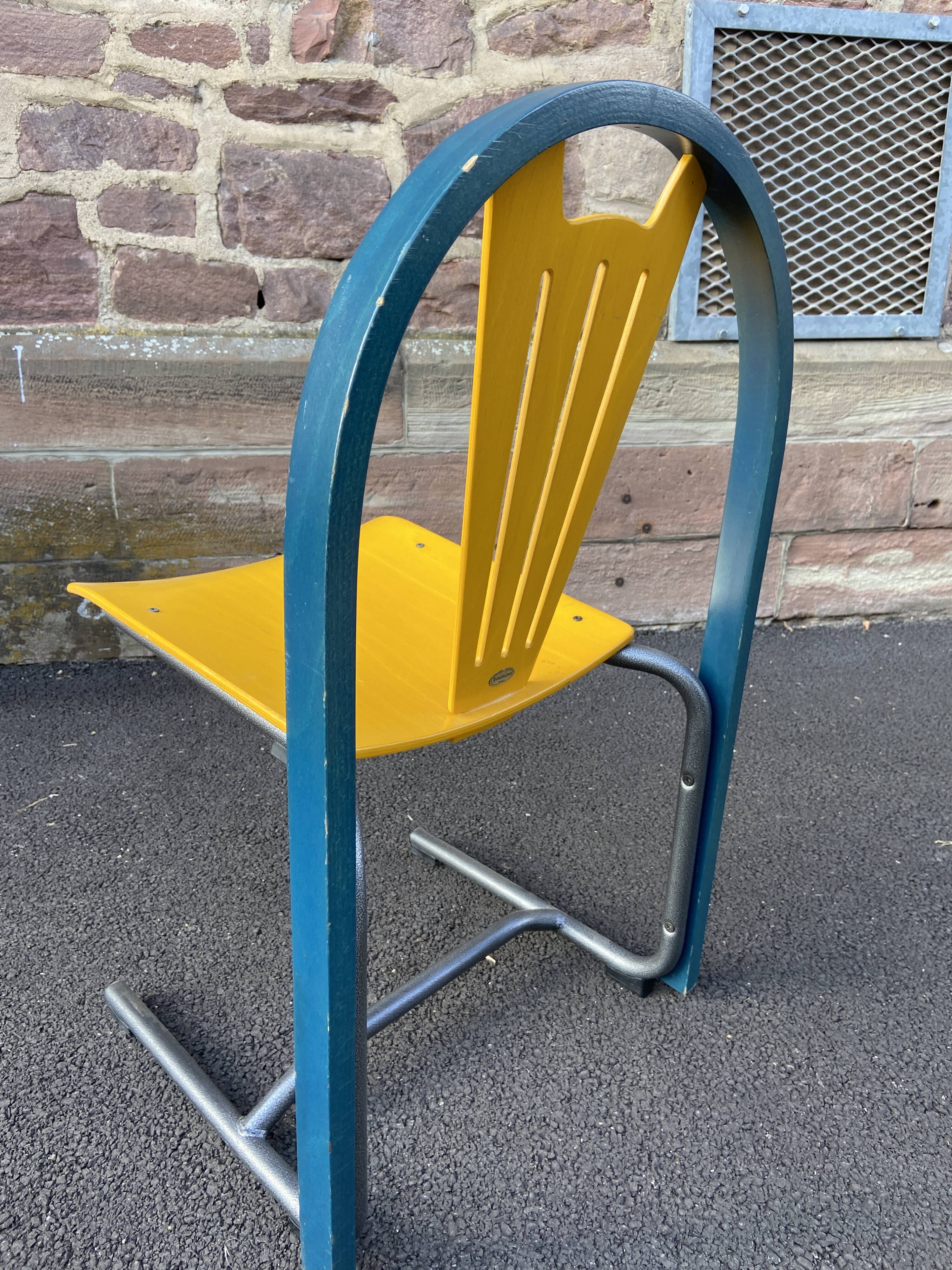 Set of 4 vintage chairs design lounge by Baumann, 1980-90s