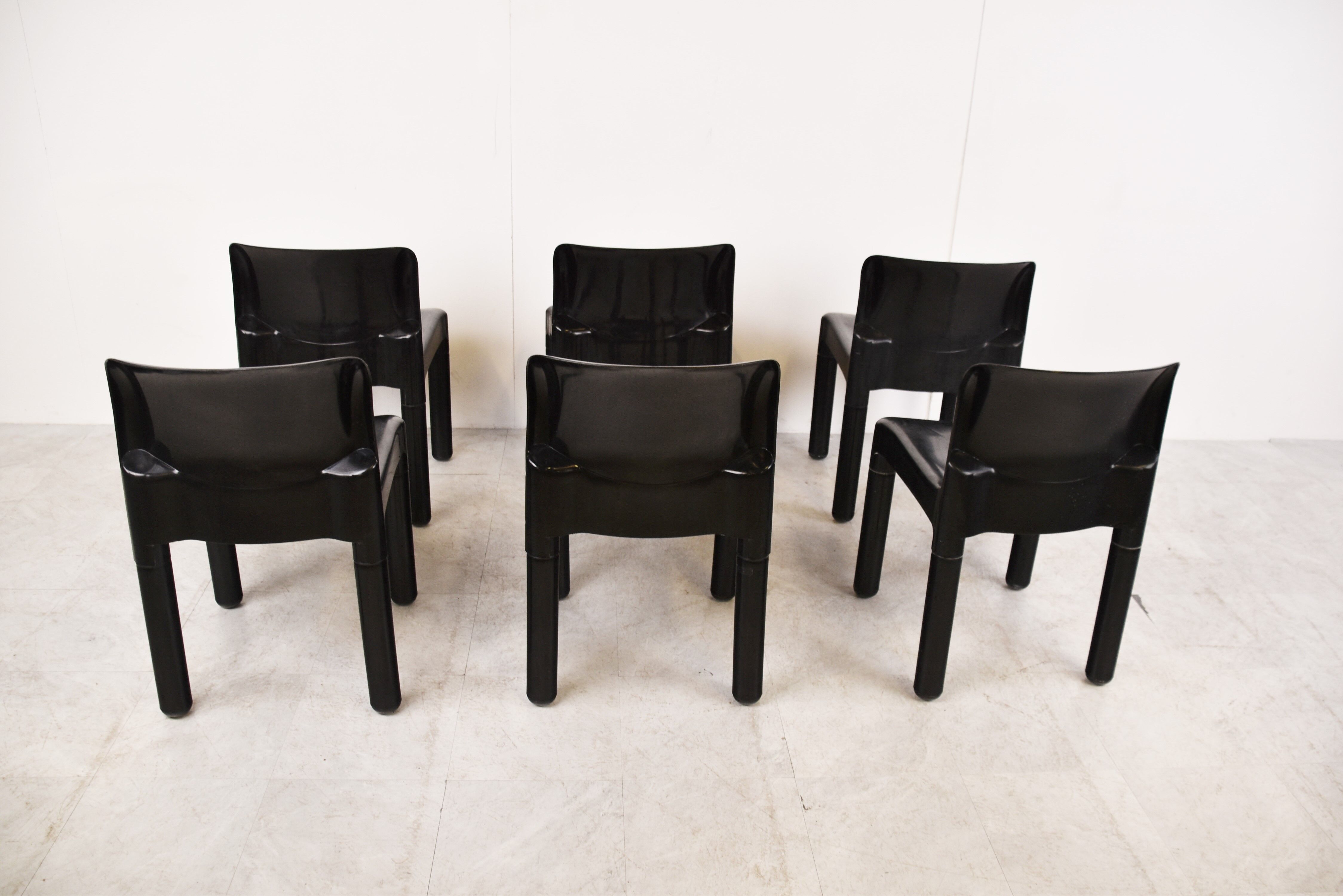 Model 4875 chairs by Carlo Bartoli for Kartell, 1970s