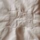 Old large monogrammed sheet hand-embroidered.
