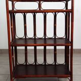 Vintage bamboo and rattan shelf