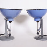 Paire de lampes de table bauhaus fabriquées en tchéquie des années 1930