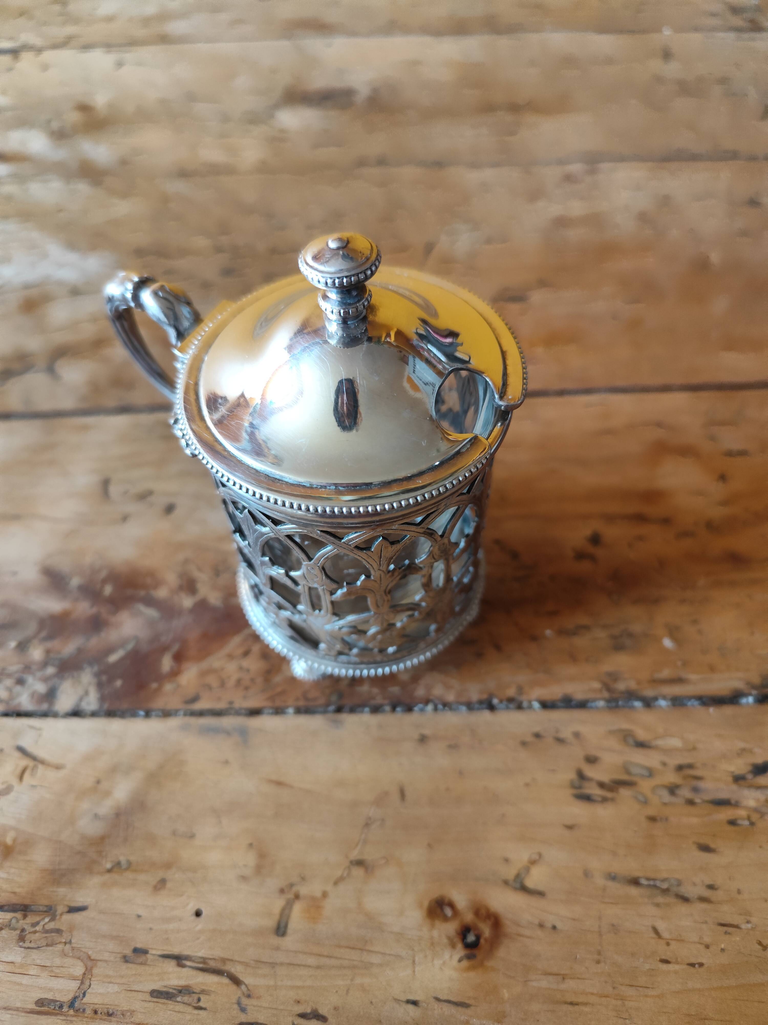Silver-plated mustard pot from Cristofle France - mustard pot