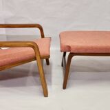 Pulkka chair and ottoman by Ilmari Lappalainen for Asko, 1963