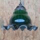Art deco wall lamp in brass and glass