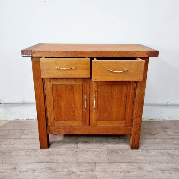 Buffet billot meuble de métier ancien