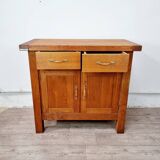 Buffet billot meuble de métier ancien