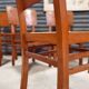 Lot de 6 chaises bois paille 1950