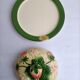 Beurrier vintage en porcelaine décoration fraises