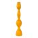 Mustard-colored candlestick, Danish design, 1970s, made in Denmark