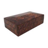 Ancient box, walnut magnifying glass box, early 20th century