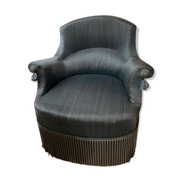 Fauteuil crapaud bleu