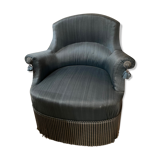 Fauteuil crapaud bleu