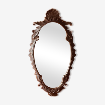 Black barroque mirror