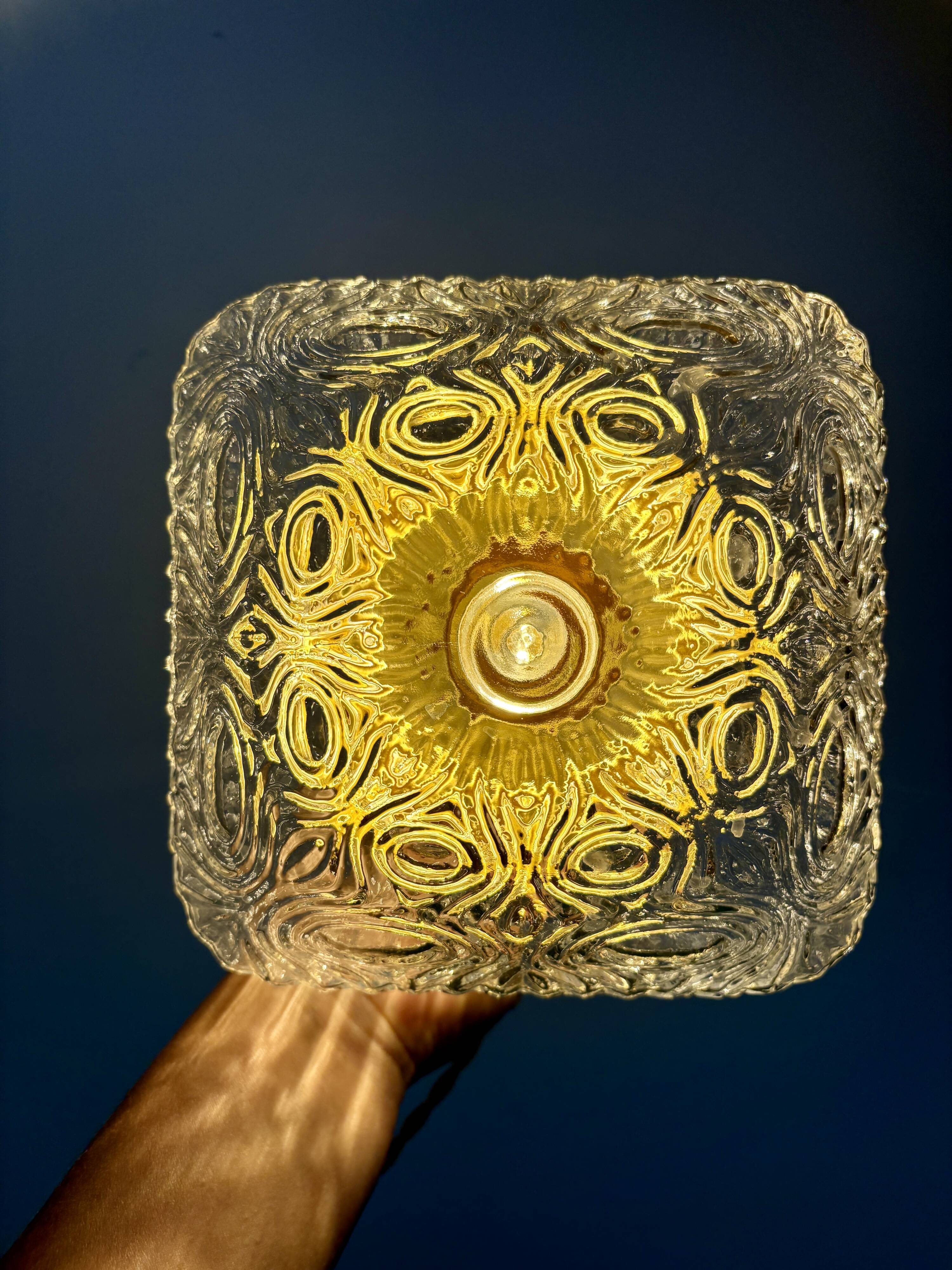 Vintage glass globe wall or ceiling light.