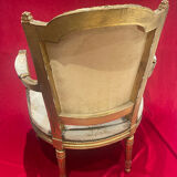 Armchair style Louis XVI gilded wood XIXth
