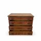 Antique walnut commode with bronze handles in the shape of a lion's mask,