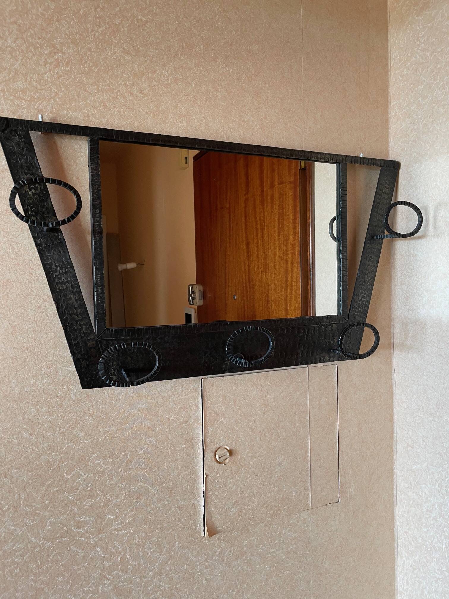 Wall Coat Rack in Wrought Iron