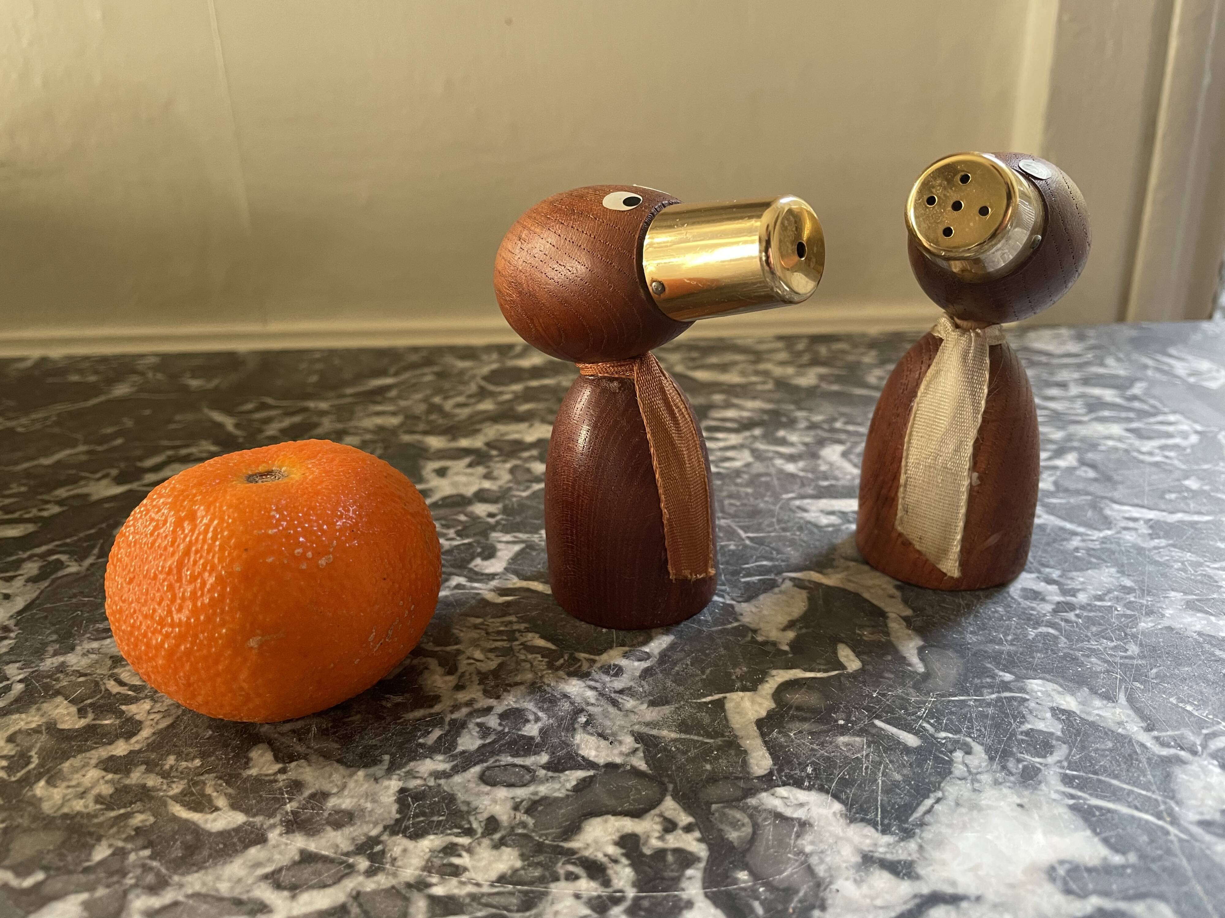 Scandinavian saliere & pepper duo