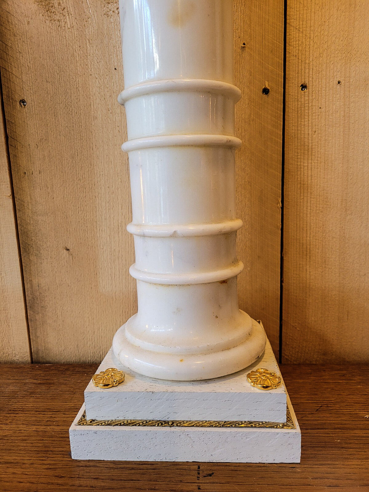 Pair of marble lamps