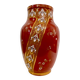 Red Art Deco vase, Keller & Guérin Lunéville earthenware