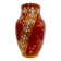 Red Art Deco vase, Keller & Guérin Lunéville earthenware