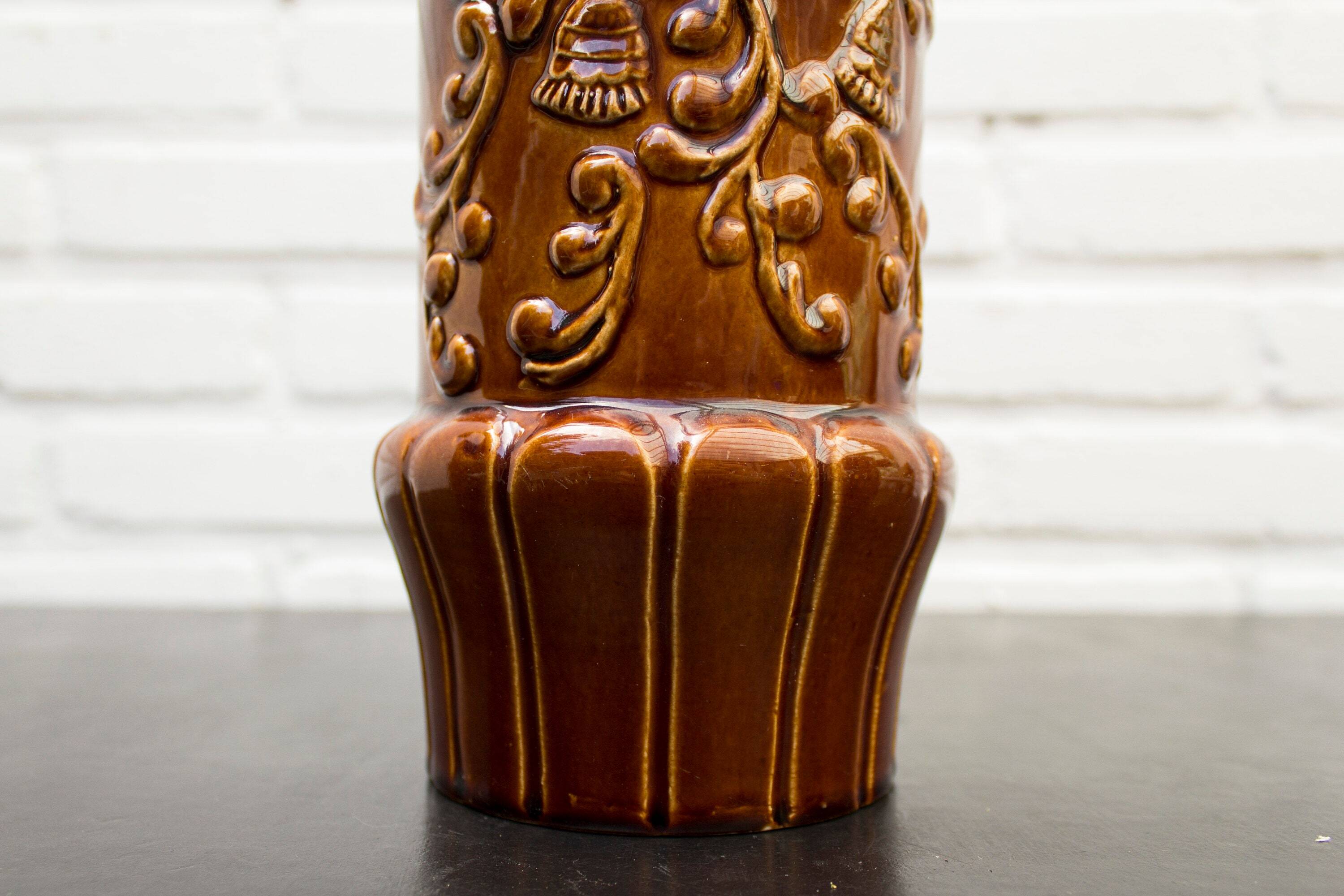 Large vintage W. Germany vase 725/30 with a Floral decor
