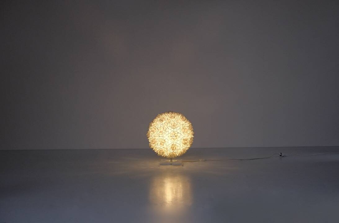 Mother-of-pearl table lamp by Rausch, Germany circa 1960s.