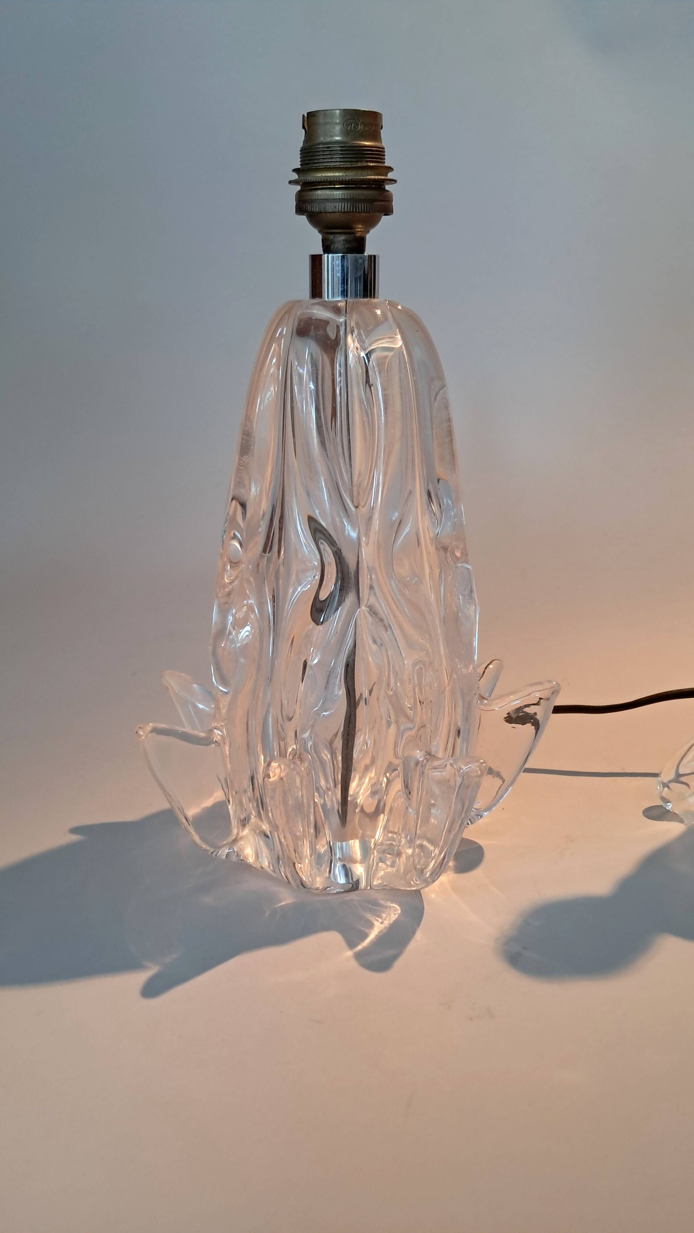 Pair of crystal lamps, France 1940/1950.