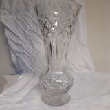 Carved crystal vase